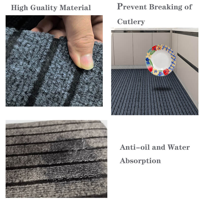 Water and Oil Absorption Cuttable Kitchen Mat Hallway Runners Anti-slip Door Mat