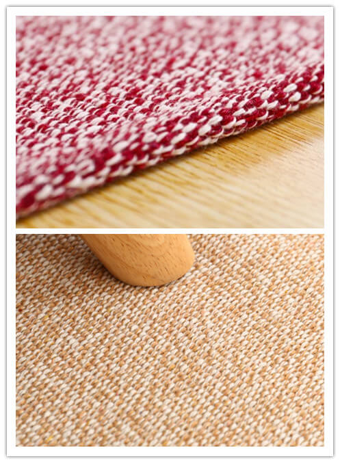 Brown Cotton and Linen Simple Modern Carpets Living Room Bedroom Solid Color Rugs