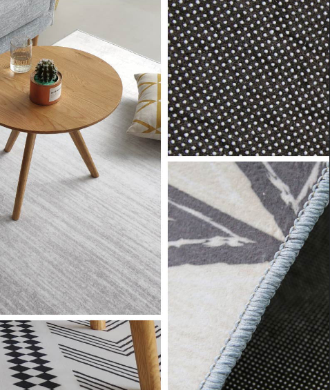 3D Pattern Modern Gray Simplicity Striped Moroccan Rug Floor Mat for Bedroom Living Room Sofa Office Hall