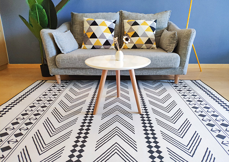 Simple Modern Moroccan Geometric Rug Bedroom Living Room Sofa Rugs Floor Mat