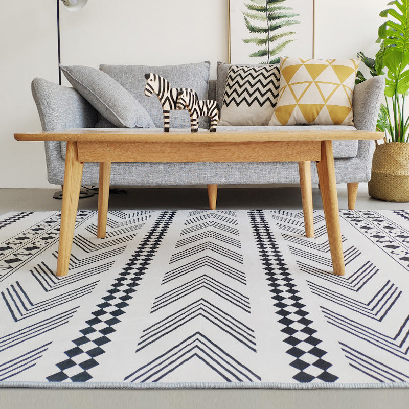 Simple Modern Moroccan Geometric Rug Bedroom Living Room Sofa Rugs Floor Mat