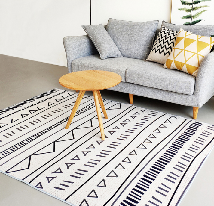Simple Modern Moroccan Geometric Rug Bedroom Living Room Sofa Rugs Floor Mat