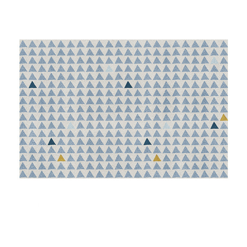 Fashion Simple Modern Geometric BlueTriangle Patterned Rug Bedroom Living Room Sofa Rugs Floor Mat