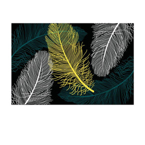 Fashion Simple Modern Feather Patterned Rug Bedroom Living Room Sofa Rugs Floor Mat