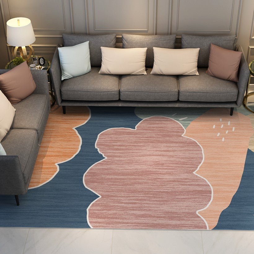 Warm Colour Modern Contemporary Simple Geometric Rugs for Living Room Dining Room Bedroom