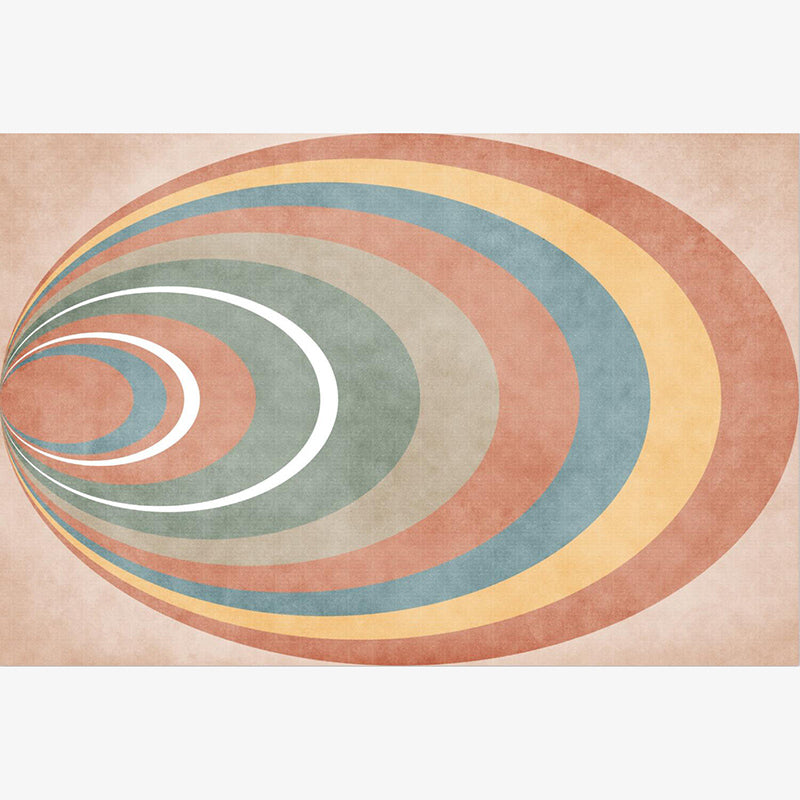 Colourful Rainbow Modern Contemporary Geometric Rugs for Living Room Dining Room Bedroom