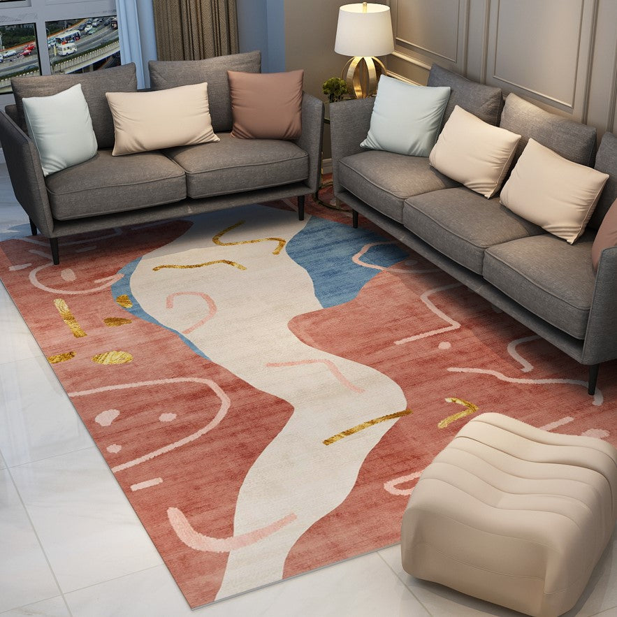 River Patterned Modern Contemporary Simple Geometric Rugs for Living Room Dining Room Bedroom Hall