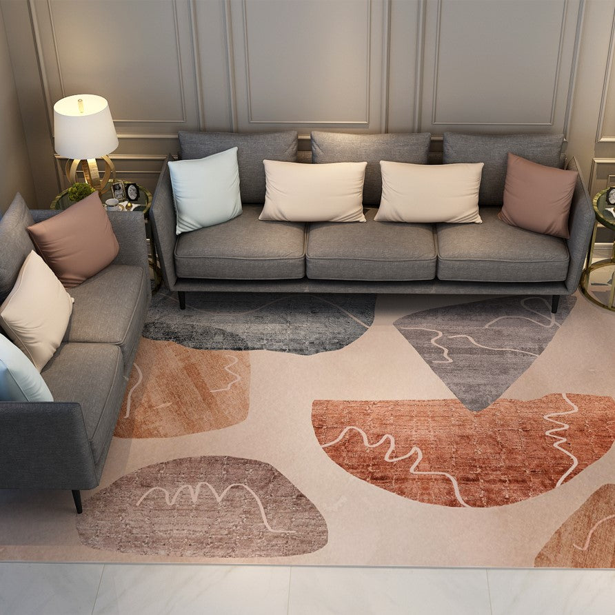 Fashion Contemporary Modern Simple Geometric Rugs for Living Room Dining Room Bedroom Hall