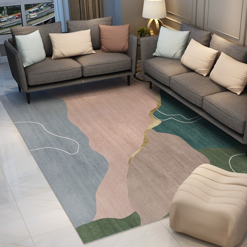 Colourful Contemporary Modern Abstract Rugs for Living Room Dining Room Bedroom Hall