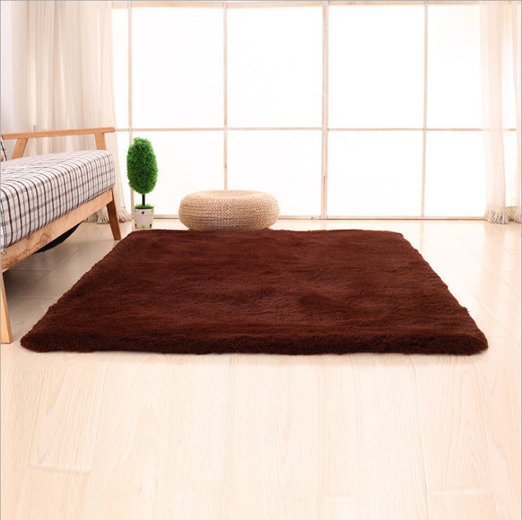 Coffee Colour Modern Plain Carpet Bedroom Living Room Sofa Rugs Soft Plush Shaggy Rugs
