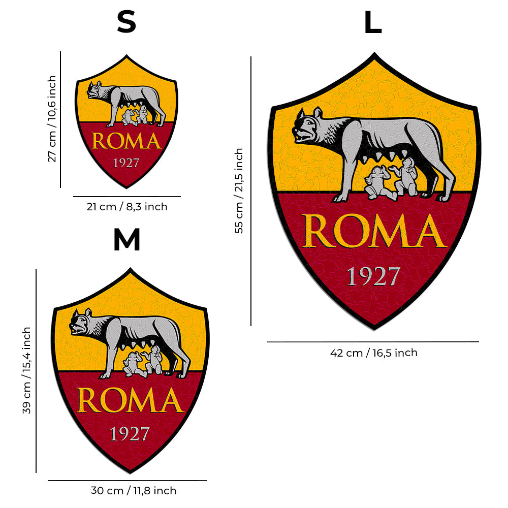 AS Roma® Logo - Official Wooden Puzzle