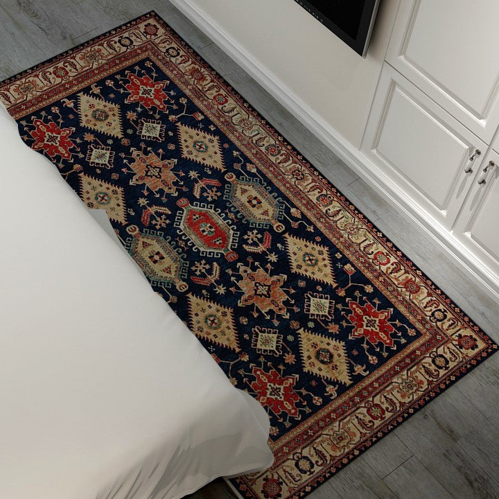 Traditional Classic Bohemian Machine Washable Rugs Runners for Living Room Bedroom Hall Office