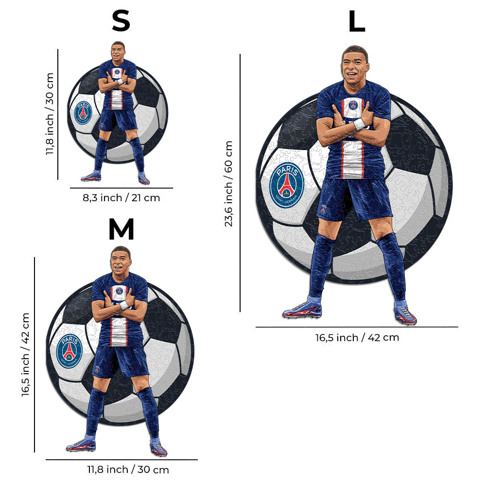 4 PACK PSG FC® Logo + Jersey + Lionel Messi + Kylian Mbappé