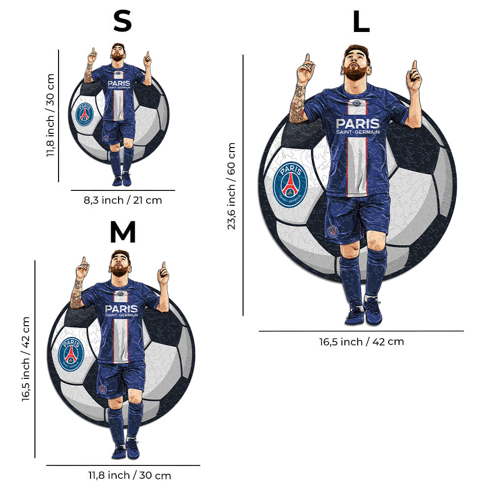 4 PACK PSG FC® Logo + Jersey + Lionel Messi + Kylian Mbappé