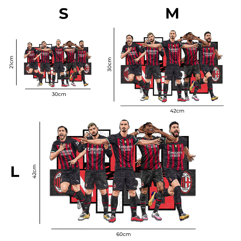 AC Milan® 5 Players - Official Wooden Puzzle (LIMITED EDITION)