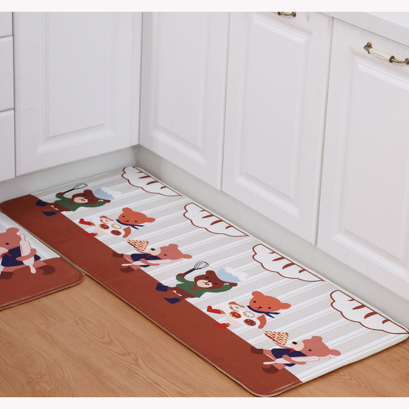 Cooking Bears Entryway Doormat Runners Rugs Kitchen Bathroom Anti-skip Mats
