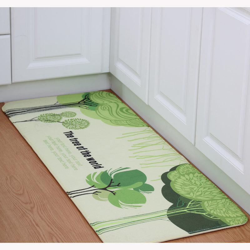 Green Trees Patterned Entryway Doormat Runners Rugs Kitchen Bathroom Anti-skip Mats