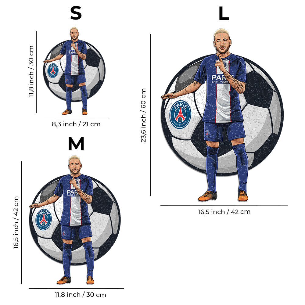 4 PACK PSG FC® Logo + Lionel Messi + Kylian Mbappé + Neymar Jr.