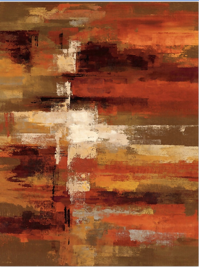 Orange Abstract Modern Patterned Area Rugs Polyester Carpets for Office Living Room Dining Room Bedroom Hall