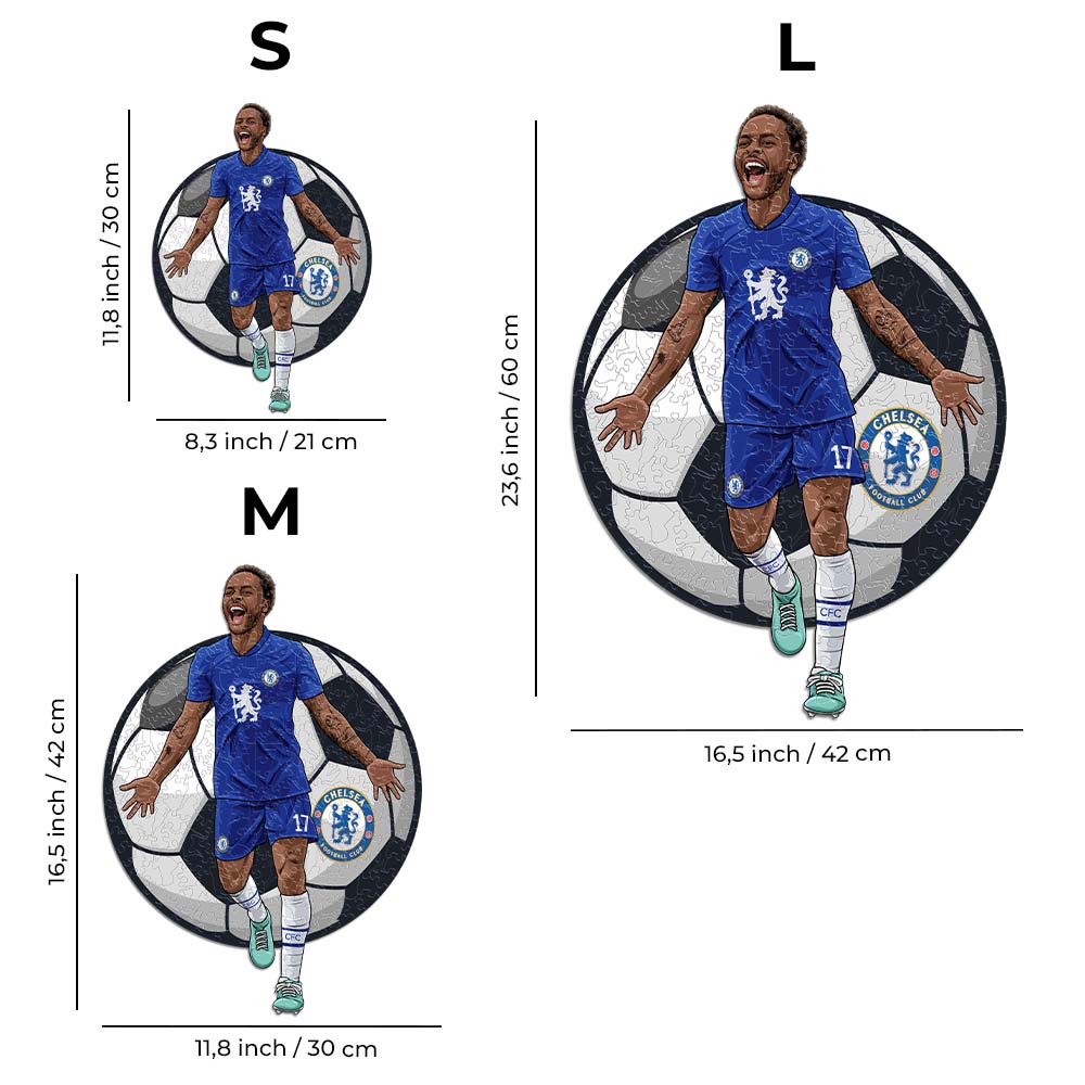 3 PACK Chelsea FC® Logo + Aubameyang + Sterling