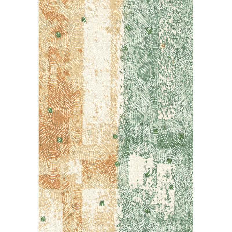 Green Orange Splicing Modern Striped Patterned Non-slip Sofa Rug Table Rug Area Rugs Customizable