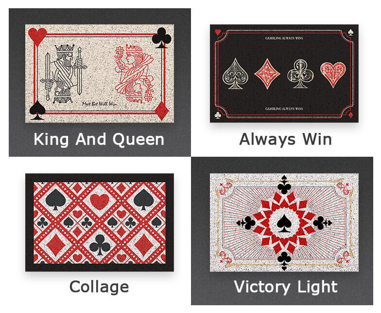 Poker Series Dust Removal Doormat Entrance Non-slip Outdoor Floormat