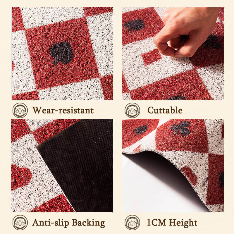 Diamond Checkered Dust Remove Doormat Entrance Non-slip Outdoor Floormat