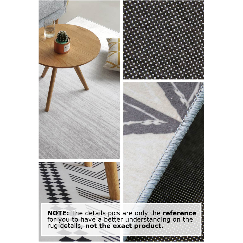 Modern Grey Simple Rugs for Living Room Dining Room Bedroom Hall
