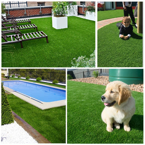 Luxury Custom Outdoor Decorative Thick Lawn - Realistic Artificial Turf Grass for Your Backyard Oasis!