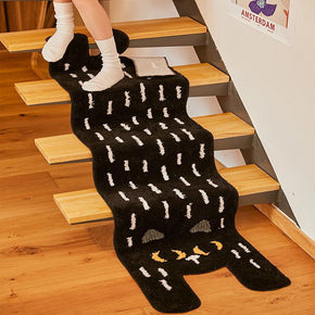 Cute Long Cat Stairs Bedroom Carpet For Living Room Bedroom Bedside Carpet Children's Room Cartoon Floor Mats