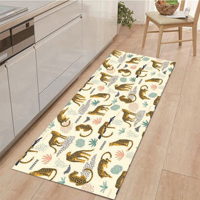 Animal Modern Patterned Flannel Simplicity Entryway Doormat Rugs Kitchen Bathroom Anti-slip Mats 03