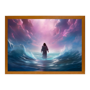 Jesus in Raging Sea-Creative Miracle Lamp - 4D LED Painting.Perfect Gift for Every occasion