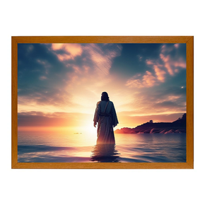 Jesus in Calm Waters-Creative Miracle Lamp - 4D LED Painting.Perfect Gift for Every occasion