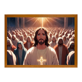 Jesus with His People-Creative Miracle Lamp - 4D LED Painting.Perfect Gift for Every occasion