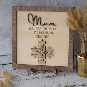 Customized Mum's Jigsaw Puzzle Frame: Personalized Mother's Day Gift