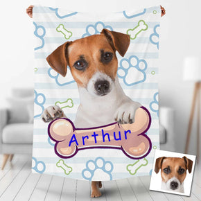 Custom Photo Blankets Personalized Photo Fleece Blanket Painting Style Blanket-For Pet 11