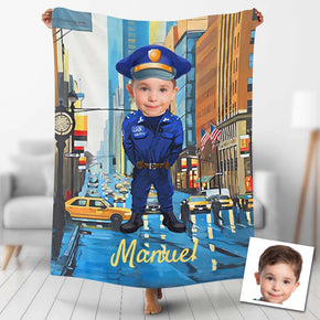 Custom Photo Blankets Personalized Photo Fleece Blanket Painting Style Blanket-Professional Outfit 10