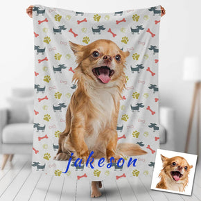 Custom Photo Blankets Personalized Photo Fleece Blanket Painting Style Blanket-For Pet 21