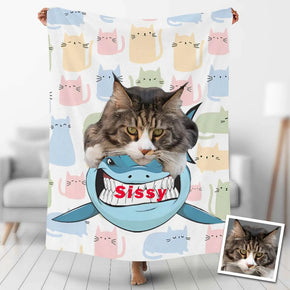 Custom Photo Blankets Personalized Photo Fleece Blanket Painting Style Blanket-For Pet 14