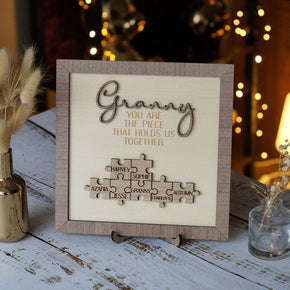 Cherished Moments: Personalized Mother's Day Puzzle Frame For GrandMa