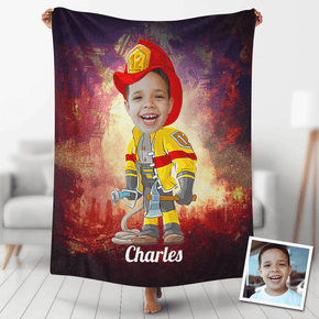 Custom Photo Blankets Personalized Photo Fleece Blanket Painting Style Blanket-Professional Outfit 08