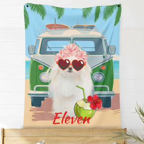 Custom Photo Blankets Personalized Photo Fleece Blanket Painting Style Blanket-For Pet 22