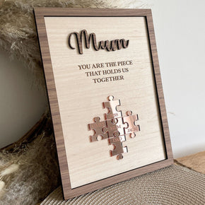 Heartfelt Memories: Personalized Mother's Day Jigsaw Puzzle Frame