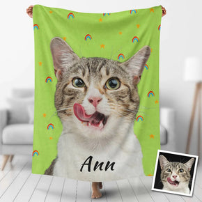 Custom Photo Blankets Personalized Photo Fleece Blanket Painting Style Blanket-For Pet 17