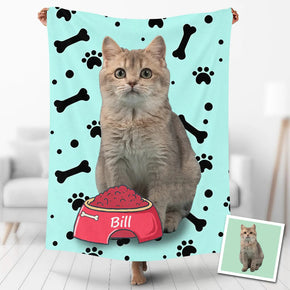 Custom Photo Blankets Personalized Photo Fleece Blanket Painting Style Blanket-For Pet 31