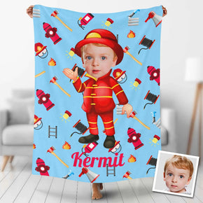 Custom Photo Blankets Personalized Photo Fleece Blanket Painting Style Blanket-Professional Outfit 02