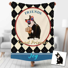 Custom Photo Blankets Personalized Photo Fleece Blanket Painting Style Blanket-For Pet 04