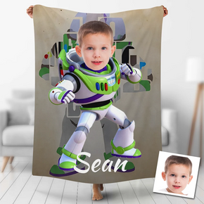 Custom Photo Blankets Personalized Photo Fleece Blanket Painting Style Blanket-Disney 07