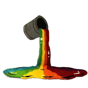Creative Fun Rainbow Paint Bucket Pattern Niche Art Design Bedroom Living Room Home Carpets 01