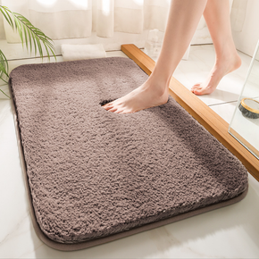 Simple Solid Colour Thickened Absorbent Non-slip Family Bathroom Doorway Entrance Mats 03